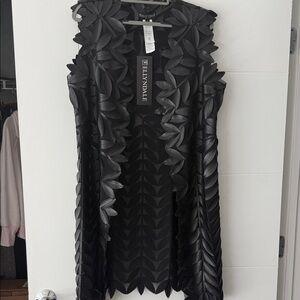 Ellendale Black Sleeveless Textured coverup